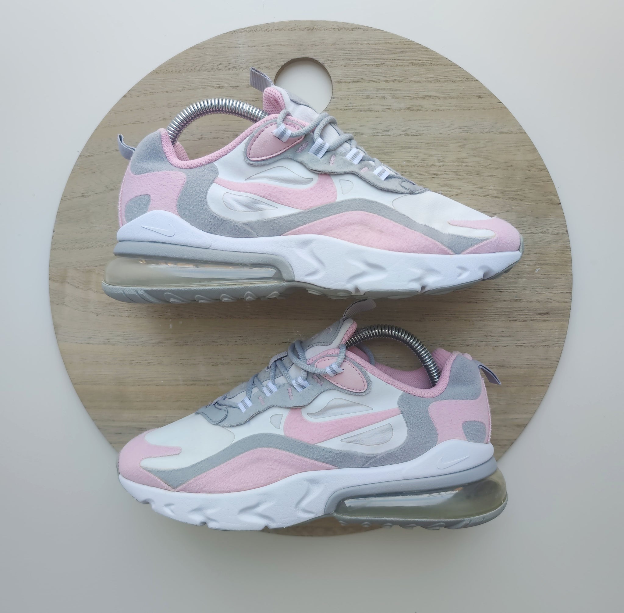 Nike Air Max 270 React White/Pink/Metallic Silver T.38