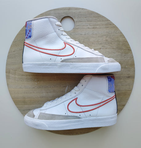 Nike Blazer Mid'77 White/Magic Ember/Purple Pulse T.37.5