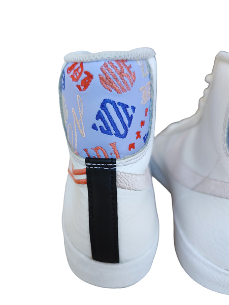 Nike Blazer Mid'77 White/Magic Ember/Purple Pulse T.37.5
