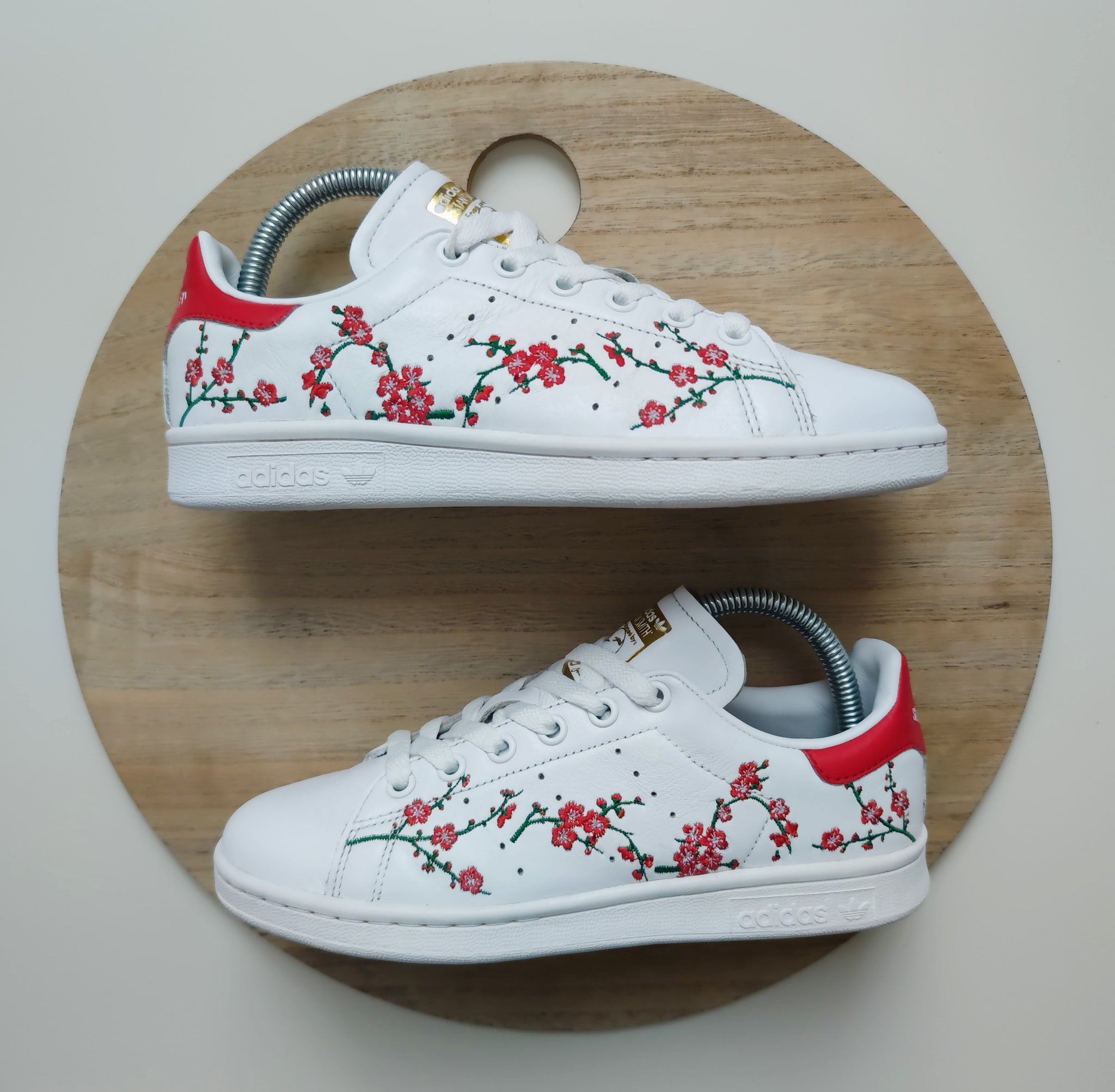 Adidas Stan Smith Flower White/Collegiate Red T.37 1/3