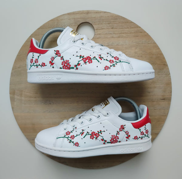 Adidas Stan Smith Flower White/Collegiate Red T.37 1/3
