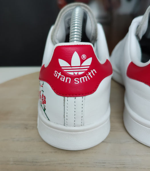 Adidas Stan Smith Flower White/Collegiate Red T.37 1/3