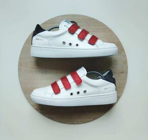 SMR Blanches et Rouges Glitter à scratch T.40