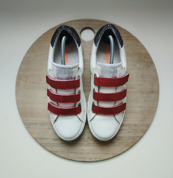 SMR Blanches et Rouges Glitter à scratch T.40