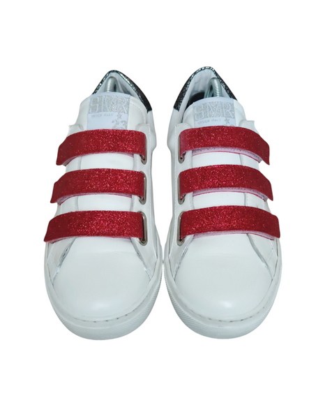 SMR Blanches et Rouges Glitter à scratch T.40