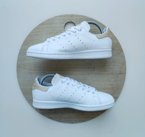 Adidas Stan Smith White/Beige/Gold Metallic T.38